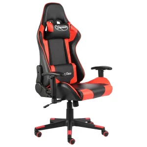 Gamestoel draaibaar PVC rood Gamestoel draaibaar PVC rood