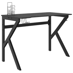 Gamingbureau met K-vormige poten 110x60x75 cm zwart Gamingbureau met K-vormige poten 110x60x75 cm zwart