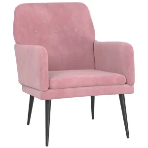 Fauteuil 62x79x79 cm fluweel roze Fauteuil 62x79x79 cm fluweel roze
