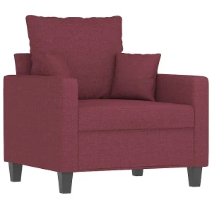 Fauteuil 60 cm stof wijnrood Fauteuil 60 cm stof wijnrood