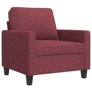 Fauteuil 60 cm stof wijnrood Fauteuil 60 cm stof wijnrood