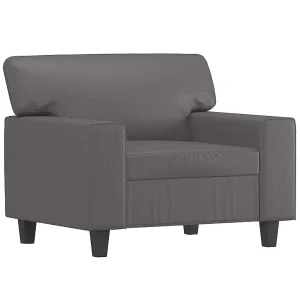 Fauteuil 60 cm kunstleer grijs Fauteuil 60 cm kunstleer grijs