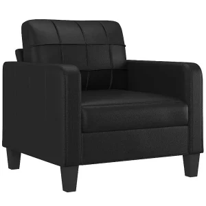 Fauteuil 60 cm kunstleer zwart Fauteuil 60 cm kunstleer zwart