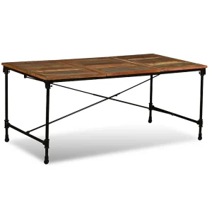Eettafel 180 cm massief gerecycled hout Eettafel 180 cm massief gerecycled hout