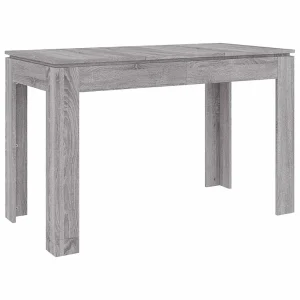 Eettafel 120x60x76 cm bewerkt hout grijs sonoma eikenkleurig Eettafel 120x60x76 cm bewerkt hout grijs sonoma eikenkleurig