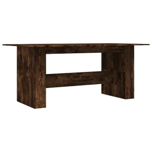 Eettafel 180x90x76 cm bewerkt hout gerookt eikenkleurig Eettafel 180x90x76 cm bewerkt hout gerookt eikenkleurig