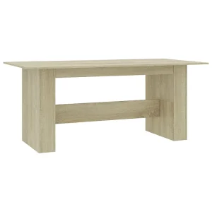 Eettafel 180x90x76 cm bewerkt hout sonoma eikenkleurig Eettafel 180x90x76 cm bewerkt hout sonoma eikenkleurig