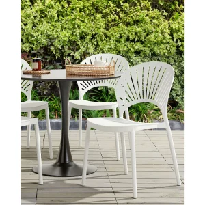 Set van 4 tuinstoelen OSTIA Wit Set van 4 tuinstoelen OSTIA Wit