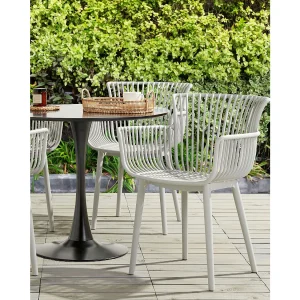Set van 4 tuinstoelen PESARO Lichtgrijs Set van 4 tuinstoelen PESARO Lichtgrijs