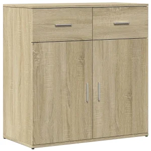 Dressoir 79x38x80 cm bewerkt hout sonoma eikenkleurig Dressoir 79x38x80 cm bewerkt hout sonoma eikenkleurig