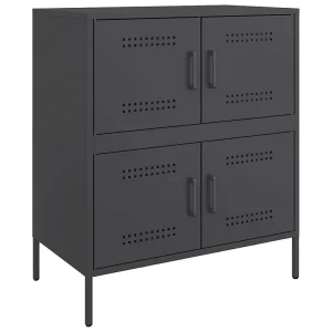Dressoir 68x39x79 cm staal zwart Dressoir 68x39x79 cm staal zwart
