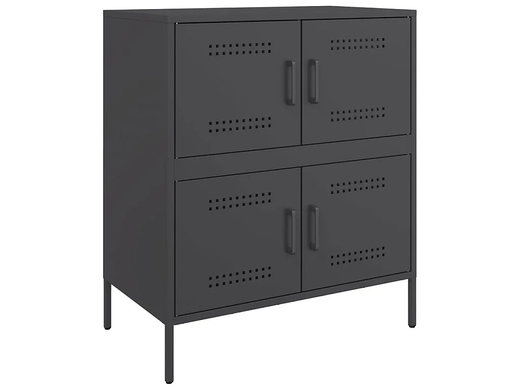Dressoir 68x39x79 cm staal zwart