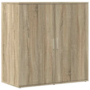 Dressoir 79x38x80 cm bewerkt hout sonoma eikenkleurig Dressoir 79x38x80 cm bewerkt hout sonoma eikenkleurig