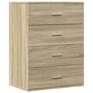 Dressoir 60x39x80 cm bewerkt hout sonoma eikenkleurig Dressoir 60x39x80 cm bewerkt hout sonoma eikenkleurig