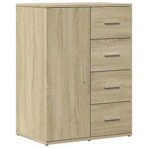 Dressoir 59x39x80 cm bewerkt hout sonoma eikenkleurig Dressoir 59x39x80 cm bewerkt hout sonoma eikenkleurig