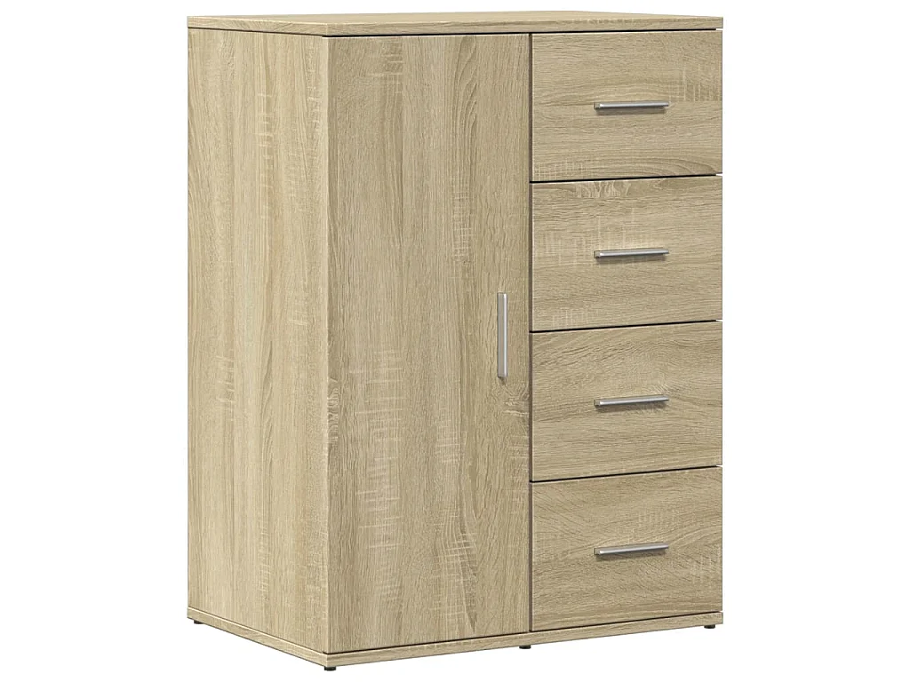 Dressoir 59x39x80 cm bewerkt hout sonoma eikenkleurig