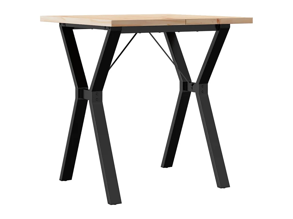 Eettafel Y-frame 70x70x75,5 cm massief grenenhout en staal