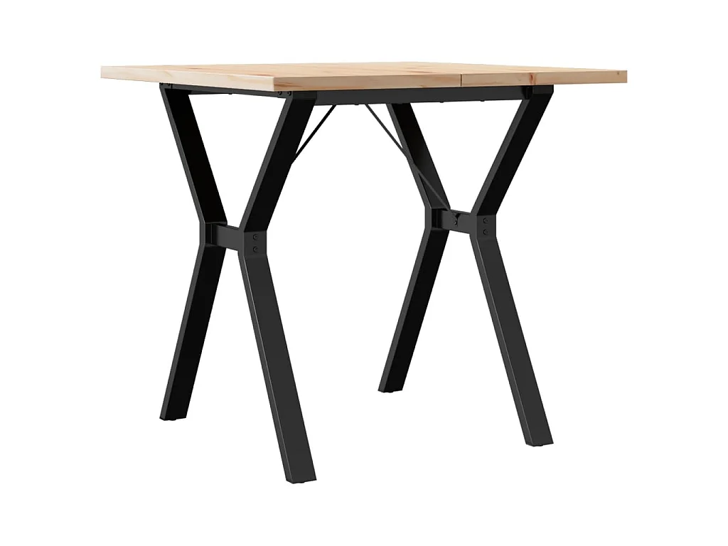 Eettafel Y-frame 80x80x75,5 cm massief grenenhout en staal