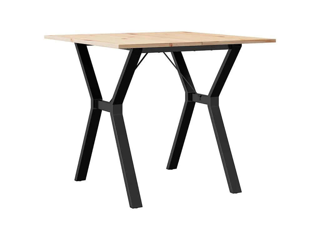 Eettafel Y-frame 80x80x75 cm massief grenenhout en staal
