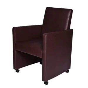 Eetkamerstoelen 2 st kunstleer bruin