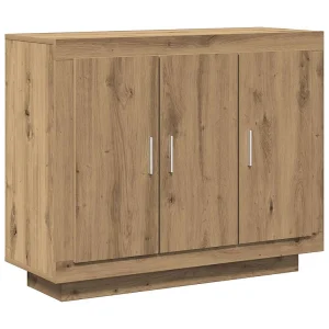 Dressoir 92x35x75 cm bewerkt hout artisanaal eikenkleur Dressoir 92x35x75 cm bewerkt hout artisanaal eikenkleur
