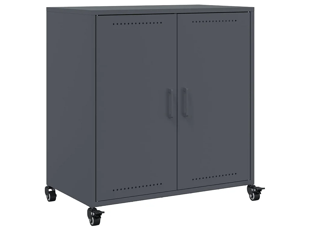 Dressoir 68x39x72 cm staal antracietkleurig