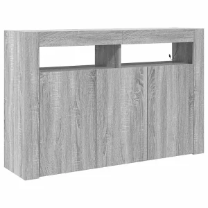 Dressoir Grijs Sonoma 116 x 30 x 75 cm Bewerkt hout Dressoir Grijs Sonoma 116 x 30 x 75 cm Bewerkt hout