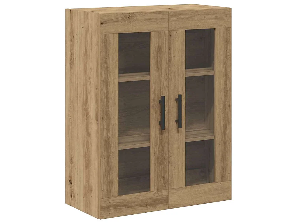 Dressoir 69,5x34x90 cm bewerkt hout artisanaal eikenkleur