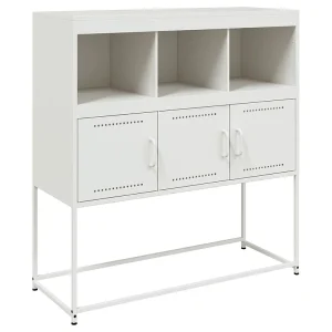 Dressoir 100,5x39x107 cm staal wit Dressoir 100,5x39x107 cm staal wit