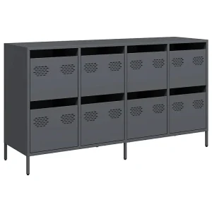 Dressoir 135x39x73,5 cm koudgewalst staal antracietkleurig Dressoir 135x39x73,5 cm koudgewalst staal antracietkleurig