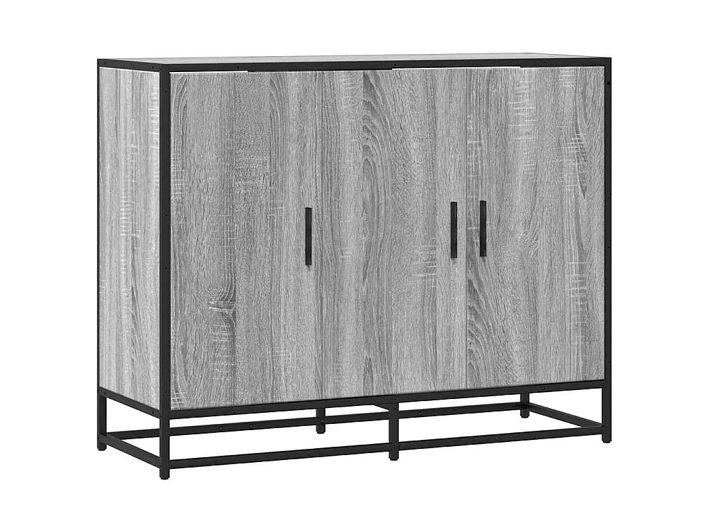 Dressoir 94x35x76 cm bewerkt hout grijs sonoma eikenkleurig