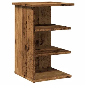 Dressoir 35x35x55 cm bewerkt hout oud houtkleurig Dressoir 35x35x55 cm bewerkt hout oud houtkleurig