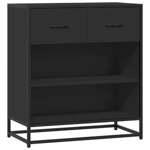 Dressoir 68x35x76 cm bewerkt hout zwart Dressoir 68x35x76 cm bewerkt hout zwart