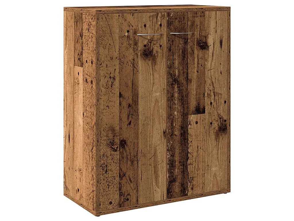 Dressoir 60x30x75 cm bewerkt hout oud houtkleurig