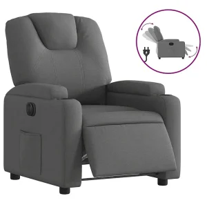 Fauteuil elektrisch verstelbaar stof donkergrijs Fauteuil elektrisch verstelbaar stof donkergrijs