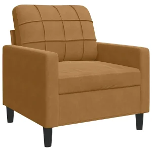 Fauteuil 60 cm fluweel bruin Fauteuil 60 cm fluweel bruin