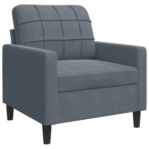 Fauteuil 60 cm fluweel donkergrijs Fauteuil 60 cm fluweel donkergrijs