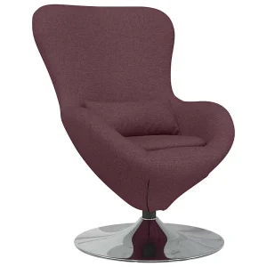 Eivormige stoel Paars 63 x 73 x 90 cm Stof Eivormige stoel Paars 63 x 73 x 90 cm Stof