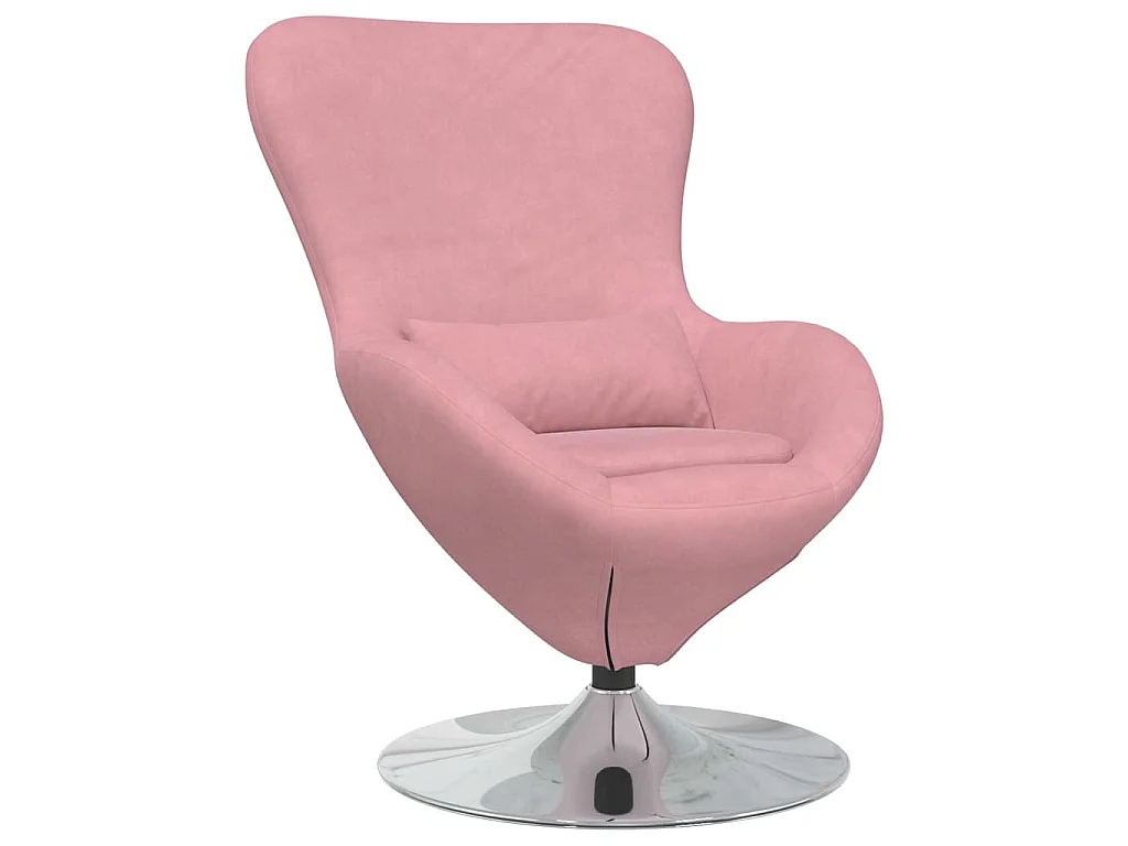 Eivormige stoel Roze Fluweel