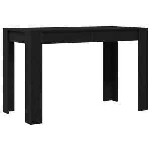 Eettafel 120x60x76 cm spaanplaat zwart eikenkleurig Eettafel 120x60x76 cm spaanplaat zwart eikenkleurig