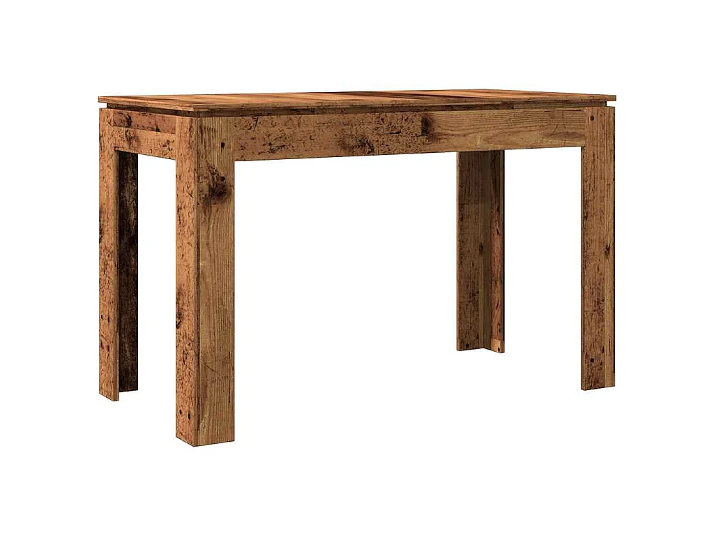 Eettafel 120x60x76 cm bewerkt hout oud houtkleurig