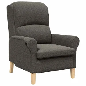 Fauteuil Donkergrijs Zachte Sherpa stof Fauteuil Donkergrijs Zachte Sherpa stof