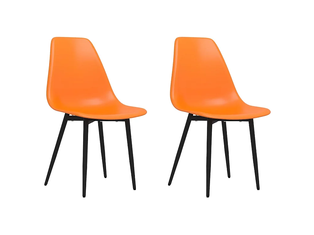 Eetkamerstoelen 2 st PP oranje