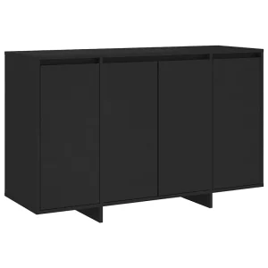 Dressoir 120x41x75 cm bewerkt hout zwart