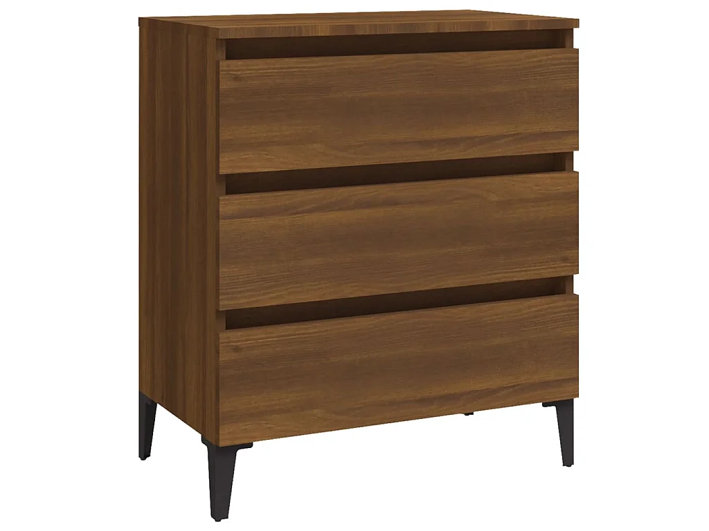 Dressoir 60x35x69 cm bewerkt hout bruin eikenkleur