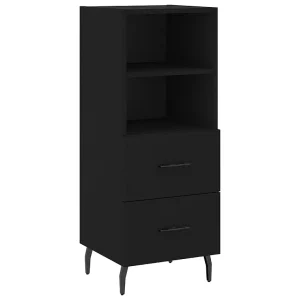 Dressoir 34,5x34x90 cm bewerkt hout zwart