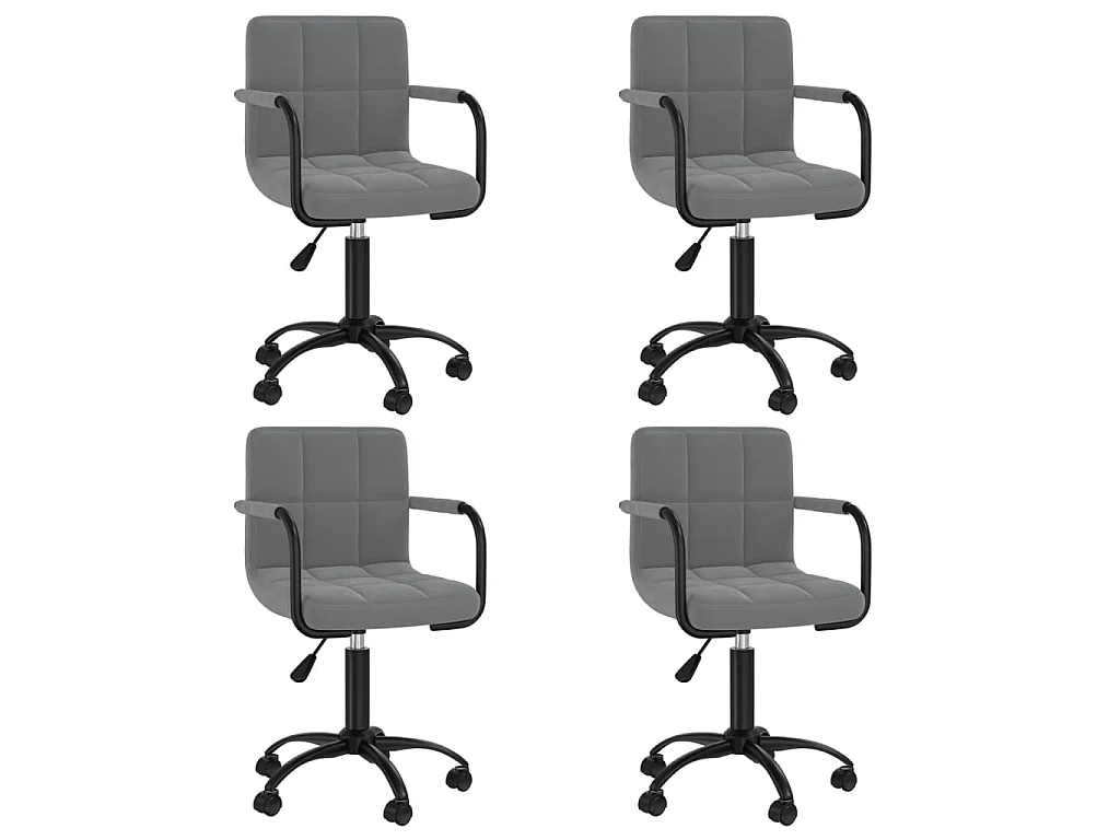 Eetkamerstoelen draaibaar 4 st fluweel donkergrijs