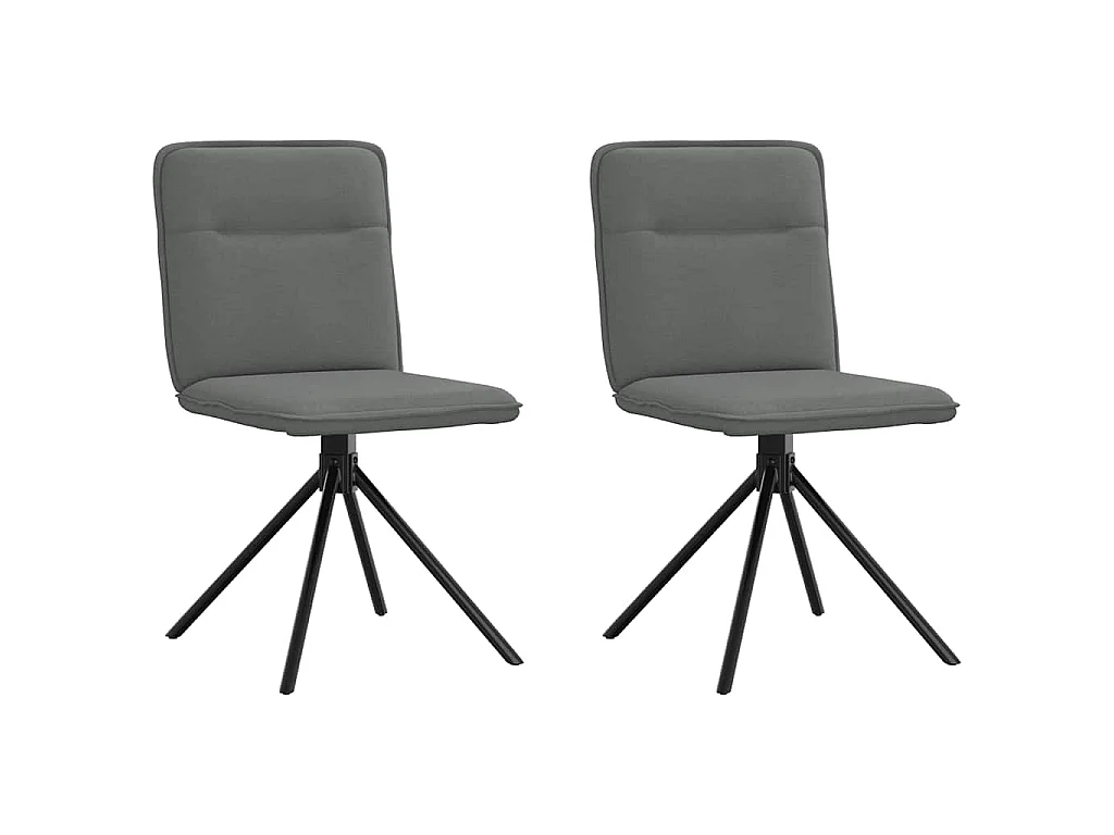 Eetkamerstoelen 2 st stof donkergrijs