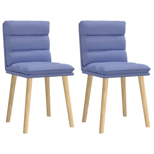 Eetkamerstoelen 2 st stof jeansblauw Eetkamerstoelen 2 st stof jeansblauw