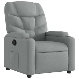 Fauteuil verstelbaar stof lichtgrijs Fauteuil verstelbaar stof lichtgrijs